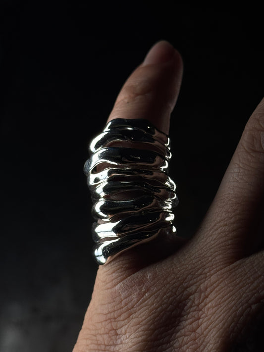 Flow Ring – Guided by Movement, Cast in Metal