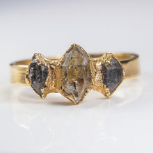 Load image into Gallery viewer, Golden Triple Herkimer Diamond- Size 11 1/2